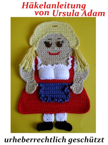 MANN Lederhose häkeln Häkelanleitung mit Zählmuster TOPFLAPPEN FRAU Dirndl