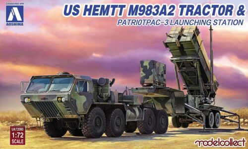 Aoshima 1//72 US Army HEMTT M983 /& Patriot PAC3 launchers UA72080 Model Kit