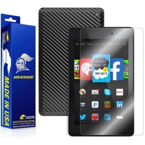 ArmorSuit Amazon Fire HD 6 Kids Edition Screen Protector + Black Carbon Fiber