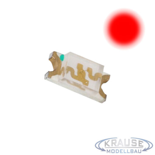 SMD LED 1206 rot mit Decoderlitze 0,05mm² 10 Stück Modellbahn Modellbau