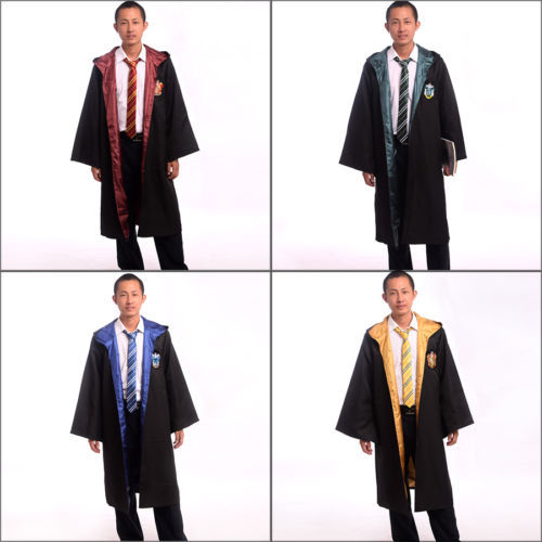 Vestito Mantello Cosplay Harry Potter Grifondoro Serpeverde Corvonero Tassorosso