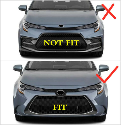 3PCS FOR Toyota Corolla 2020 Carbon Fiber Style Front Bumper Molding Cover Trim
