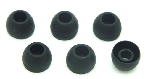 Paquete de 6er en Ear silicon stöbsel tapones para los oídos de tapicería goma universal talla sml Black