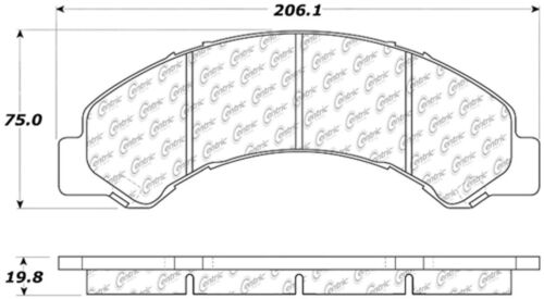 Disc Brake Pad Set-C-TEK Metallic Brake Pads Front Centric 102.08250