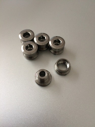 Titanium Singlespeed Chainring Bolts — SS Ti Chain Ring Nuts Track Fixie — 5pcs