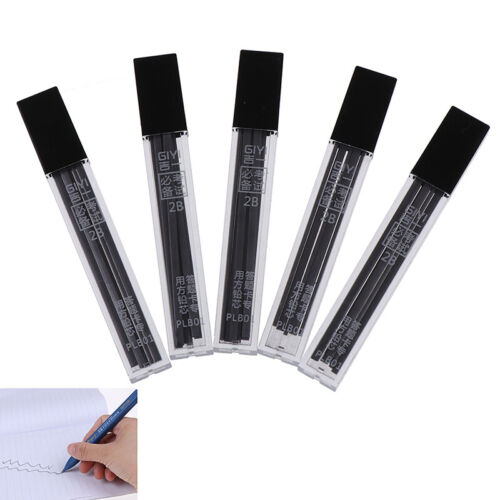 30Pcs//5Boxes 2B Mechanical Pencil Lead Refill Hard Smooth Black PracticJH