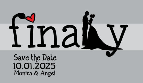 Save the Date Wedding Invitation Magnets Elegant