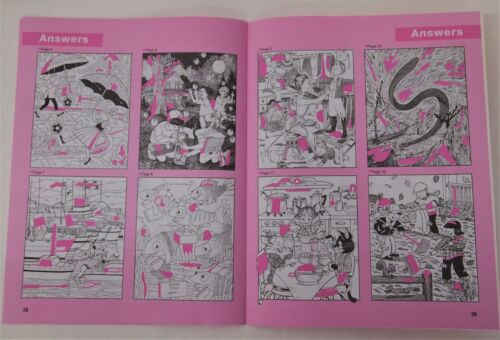 HIDDEN PICTURES PUZZLE COLOURING BOOKS THREE DIFFERENT PICTURES A4 SIZE