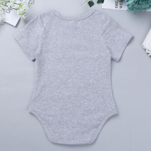 Newborn Baby Jumpsuit Romper Clothes Girl Boy Cow Short Sleeves Outfit Bodysuit