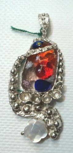 Collane e pendagli di lusso in argento con pietra principale vetro