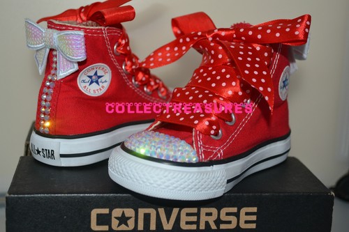 red bling converse