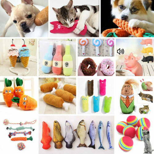 Cute Pet Dog Cat Toy Funny Puppy Chew Squeaker Squeaky Plush Play Sound Toys