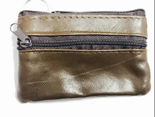 Men Women Genuine Leather Card Coin Key Holder Zip Wallet Pouch Bag Purse*clrCn