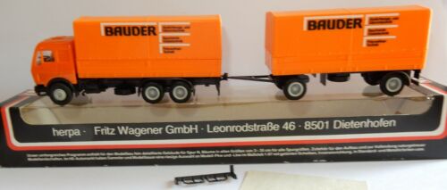 Details about   Herpa oh has 1/87 mb mercedes truck trailer show original title carrying Bauder in box