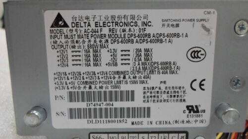 DELTA AC-044F SWITCHING POWER SUPPLY