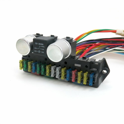 Details about / Ultimate 15 Fuse 12v Conversion wiring harness 48 1948 Ford Convertible rat
