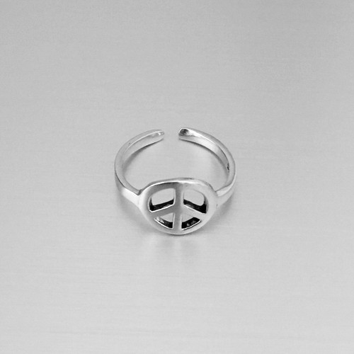 Love Ring Silver Rings Sterling Silver Peace Toe Ring Peace Ring