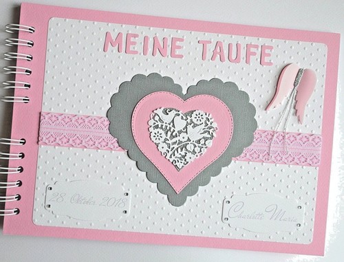 Party Eventdekoration Gastebuch Album Handarbeit Fotobuch Taufe Rosa Grau Personalisiert Herz G10 Mobel Wohnen Hsdsonline Com