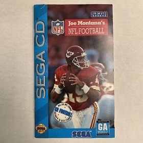 Joe Montana's NFL Football (Sega CD, 1993) Game Disc, Manual, Case Insert