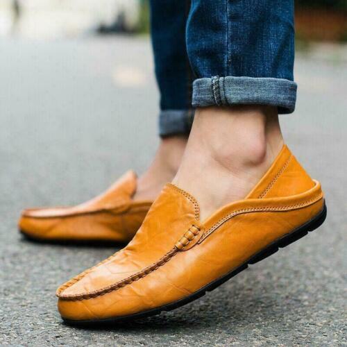 Autumn Men/'s Leather Loafers Casual paresseux Conduite Mocassins Chaussures Plates à Enfiler
