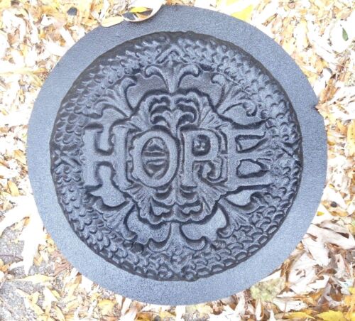 plaque mold concrete plaster abs plastic mould Hope stepping stone