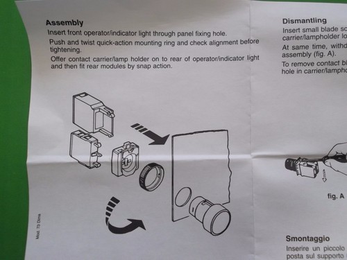 Switch Selector 3 Position 22.5mm Spring Return 1 side Starter style ER541500