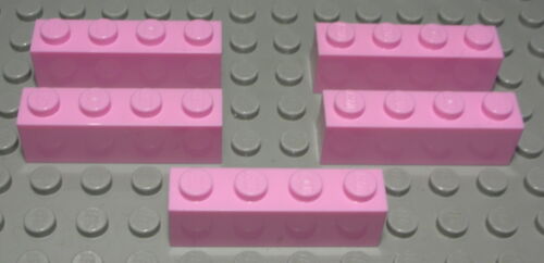 187 LEGO pierre 1x4 rose 5 pièces