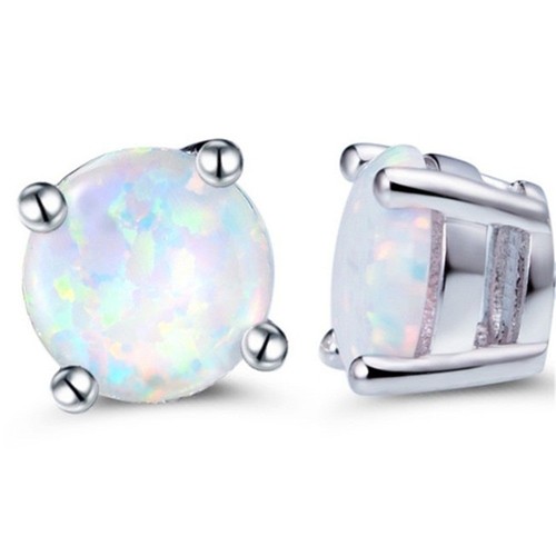 Women/'s Opal Sparkling White Stud Earring Jewelry Earrings