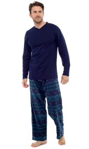 Para Hombre Polar cálida Jersey Invierno Pj Pijama Conjunto Noche Wear Pj Pijamas Sets Nuevos