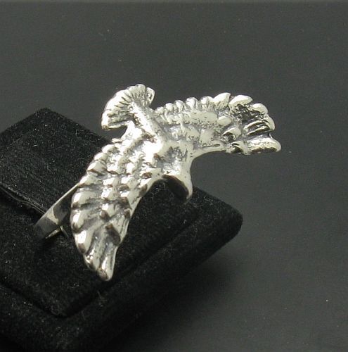STERLING SILVER RING SOLID 925 EAGLE NEW SIZE G V