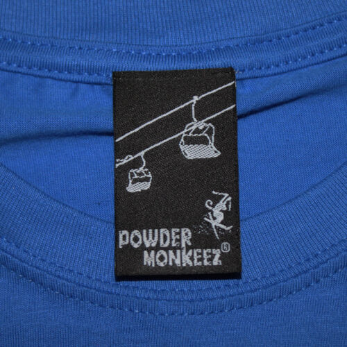 Poudre MONKEEZ Vertical T-shirt Homme Hiver Ski Cadeau T-Shirt Cadeau D/'Anniversaire Haut