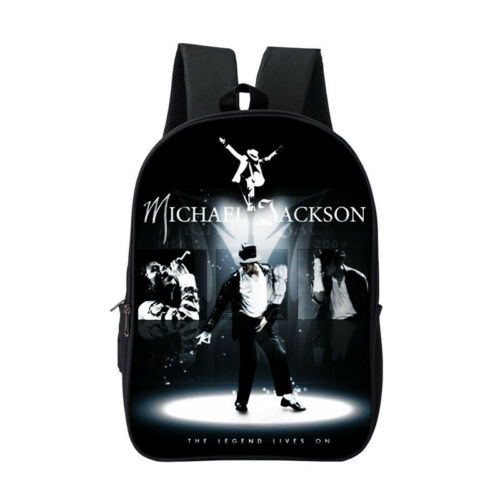 Michael Jackson 3D Print Fashion Bag Girls Boys Travel School Backpack A31