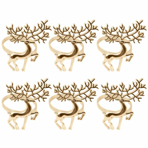6Pcs Deer Napkin Rings Holders Hotel Wedding Party Table Bouquet Decor 
