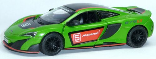 1:36 grün mit Dekor Neuware von KINSMART 2015 McLaren 675LT Sammlermodell ca