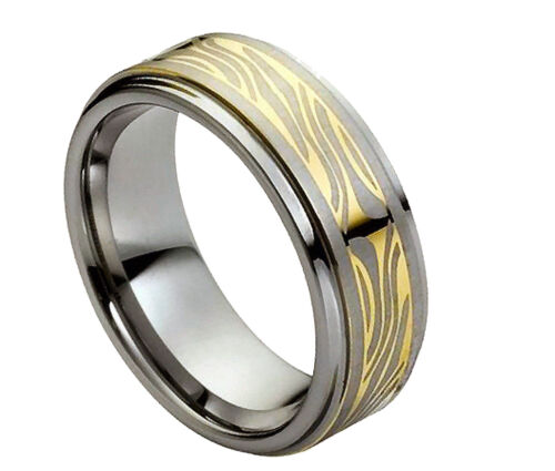 TR157 8MM Tungsten Ring Wedding Size 8.5 Animal Print
