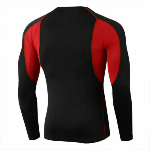 Men/'s Athletic Compression Tops Sports Gym Running Long Sleeves T-Shirt Cool Dry