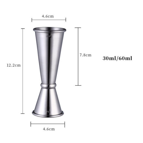 Stainless Steel Jigger Double Drink Spirit Measuring Cups For Cocktail Bar Party 