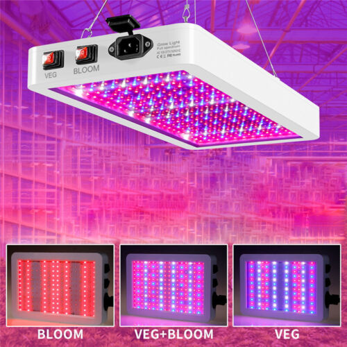 1000/2000W LED Grow Light Growing Lamp Full Spectrum for Indoor Plant Hydroponic 