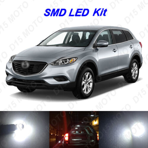 Tag Lights for 2013-2016 Mazda CX-9 Reverse 13 x White LED interior Bulbs