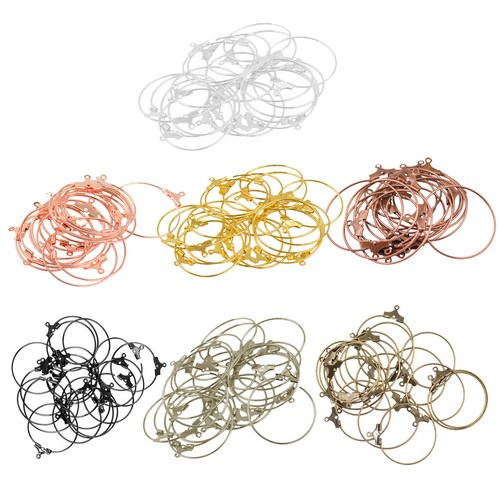 20pcs DIY Craft Round Hoop Loop Ear Wire Jewelry Making Earrings Findings