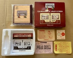 Nintendo Game Watch Mario Bros MW-56 Multi Screen 1983 Box Manual Tested Japan
