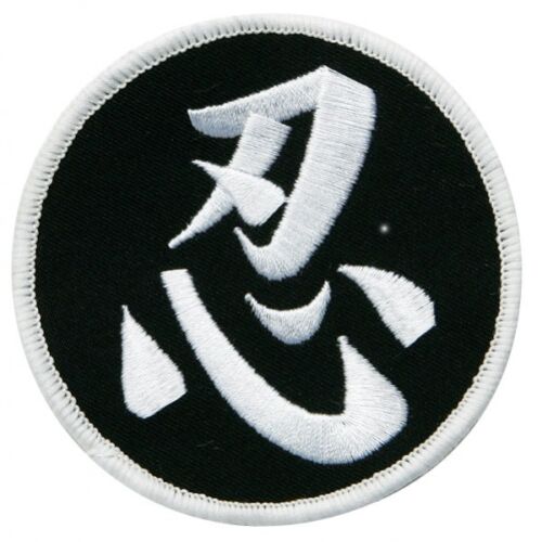 NEW Ninja Patch BLACK Ninja Embroidered Circle Round Patch for Ninjitsu Uniform 