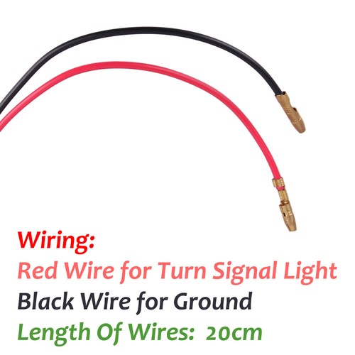 Motorcycle Turn Signals Amber Indicator Light Brake Tail Cafe Racer Cruiser Bike