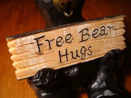 FREE BEAR HUGS YOU ARE BEARY SPECIAL Black Bear Lodge Signs Cabin Decor NEW