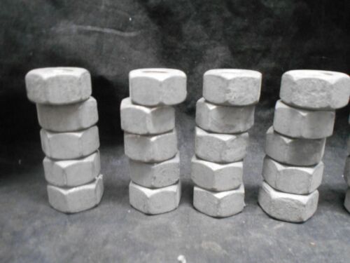 Hot Dipped Galvanized 7/16" ID 1" OD Grade A Threaded Hex Nuts Hardware 50 Pc 