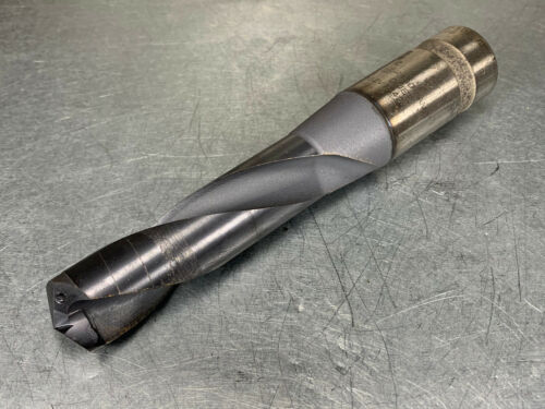 Coolant Thru TiAlN Dijet 1/" Carbide Tipped Drill Brazed Tip Resharp