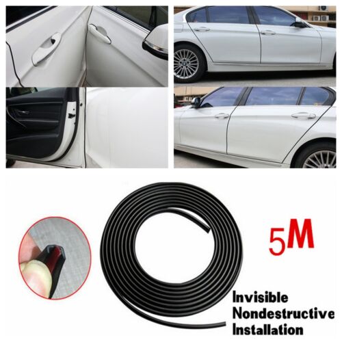16FT//5M Black Protector Edge Guard Moulding Trim Rubber Strip Car Door Scratch