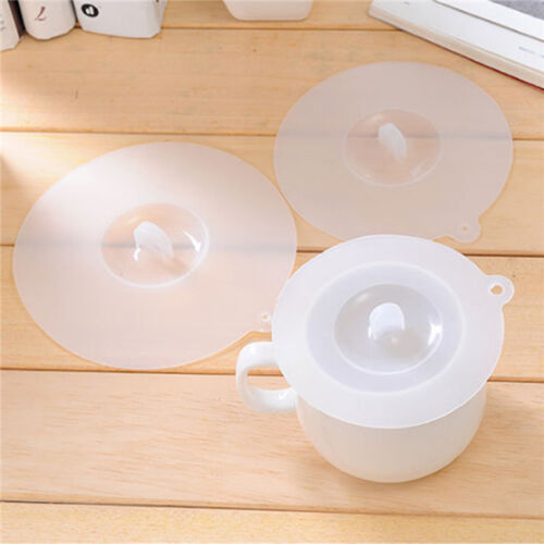 Silicone Leakproof Coffee Mug Suction Lid Cap Airtight Seal Cup Cover Kitchen
