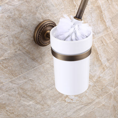 Antique Brass Bathroom Accessories Robe Hook-Paper Holder-Towel Bar Towel Ring S