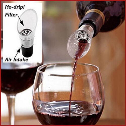 1-12x White Red Wine AIr Aerator Pour Spout Stopper Decanter Pourer Aerating